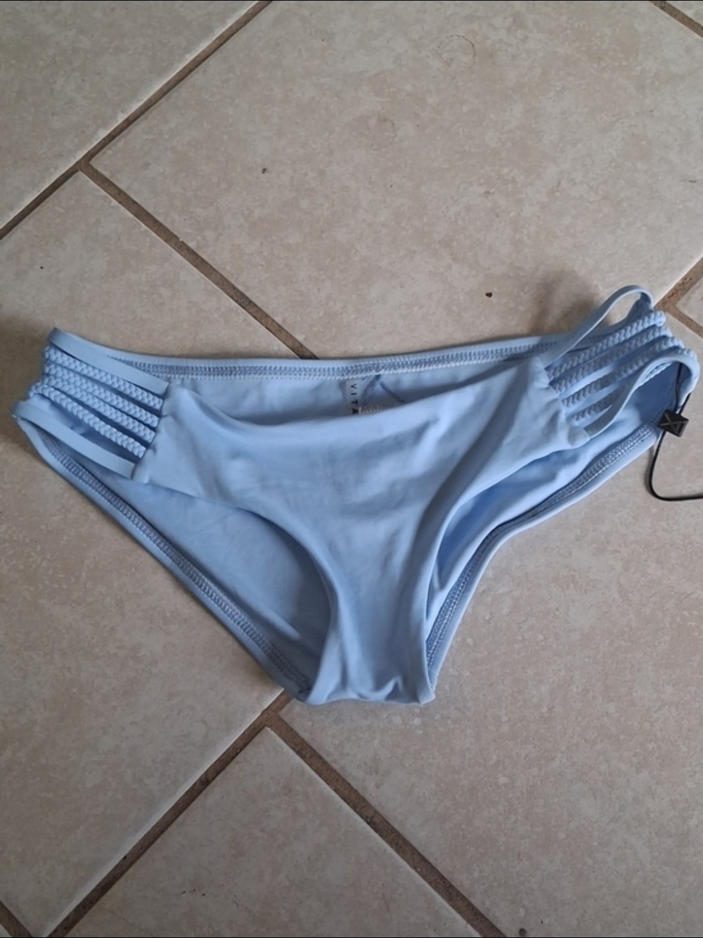 Vitamin A Women's Sz XS Blue Multi Strap Bikini Bottoms NWOT
